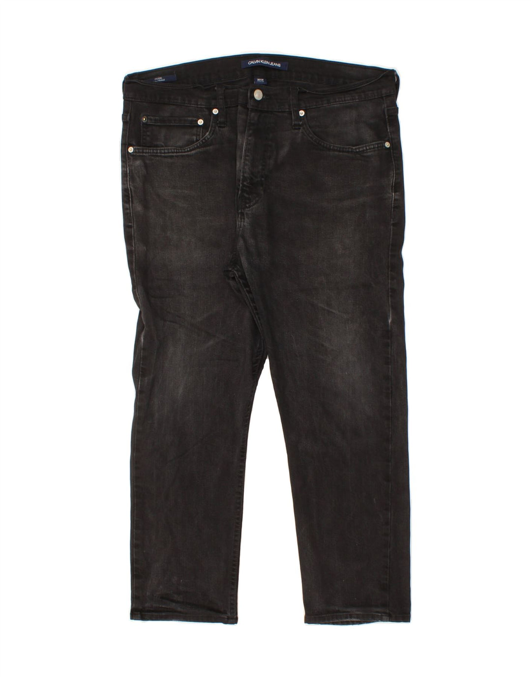 CALVIN KLEIN Mens Cropped Jeans W36 L23 Black Vintage Calvin Klein and Second-Hand Calvin Klein from Messina Hembry 