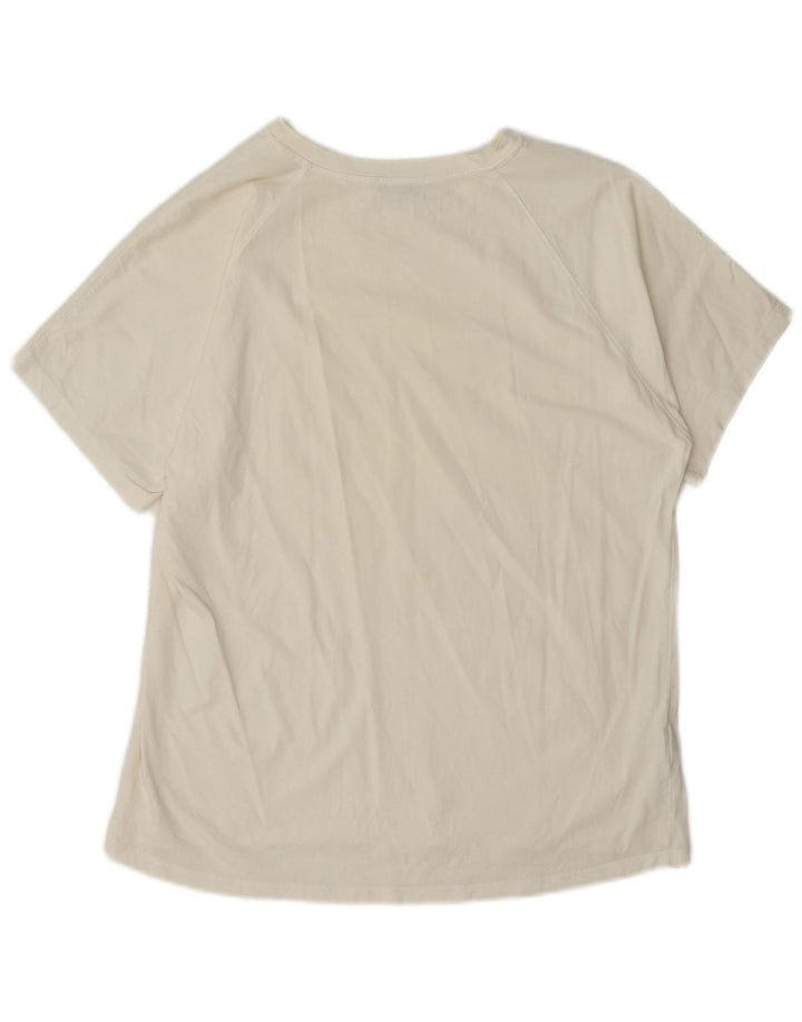 T-shirt oversize da donna Massimo Dutti UK 10 piccola in cotone bianco