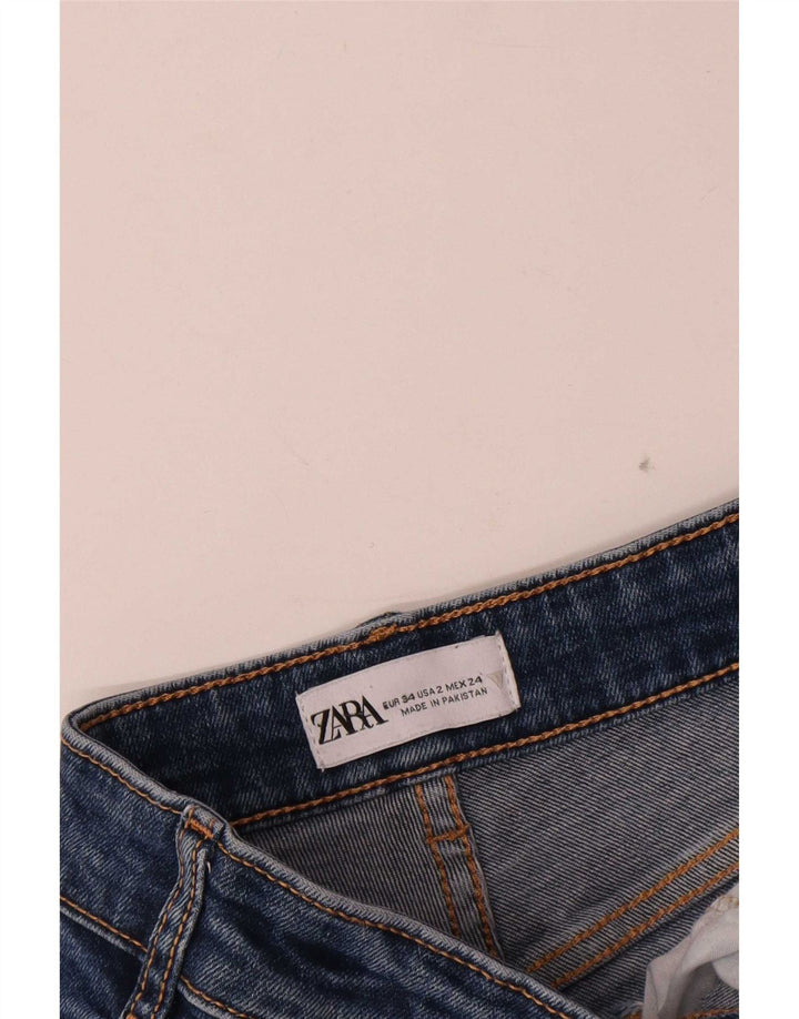 Jeans Bootcut da donna Zara EU 34 2XS W24 L25 Blu
