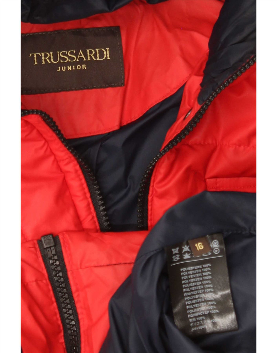 Giubbotto Imbottito Con Cappuccio Trussardi Junior Bambina 15-16 Anni Poliestere Rosso