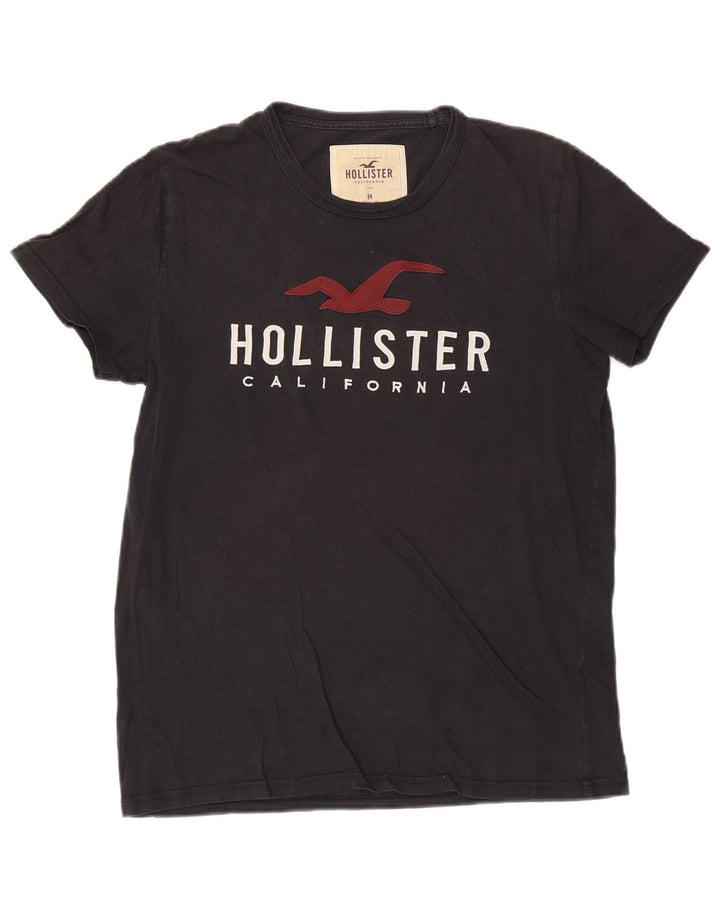T-shirt grafica da uomo Hollister Top in cotone blu navy medio