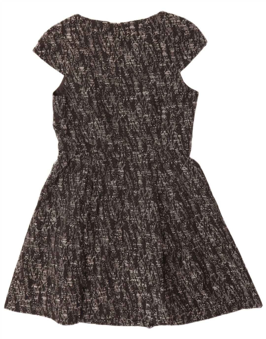 Abito a trapezio da donna Oasis UK 14 Viscosa chiazzata nera media