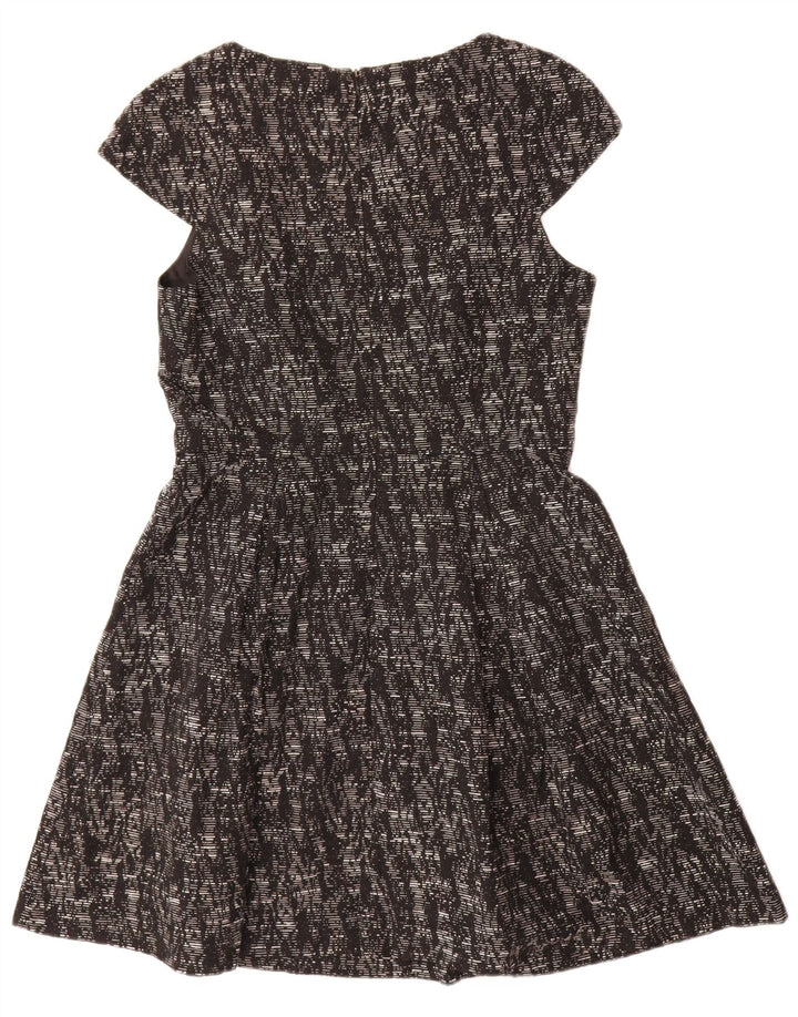 Abito a trapezio da donna Oasis UK 14 Viscosa chiazzata nera media
