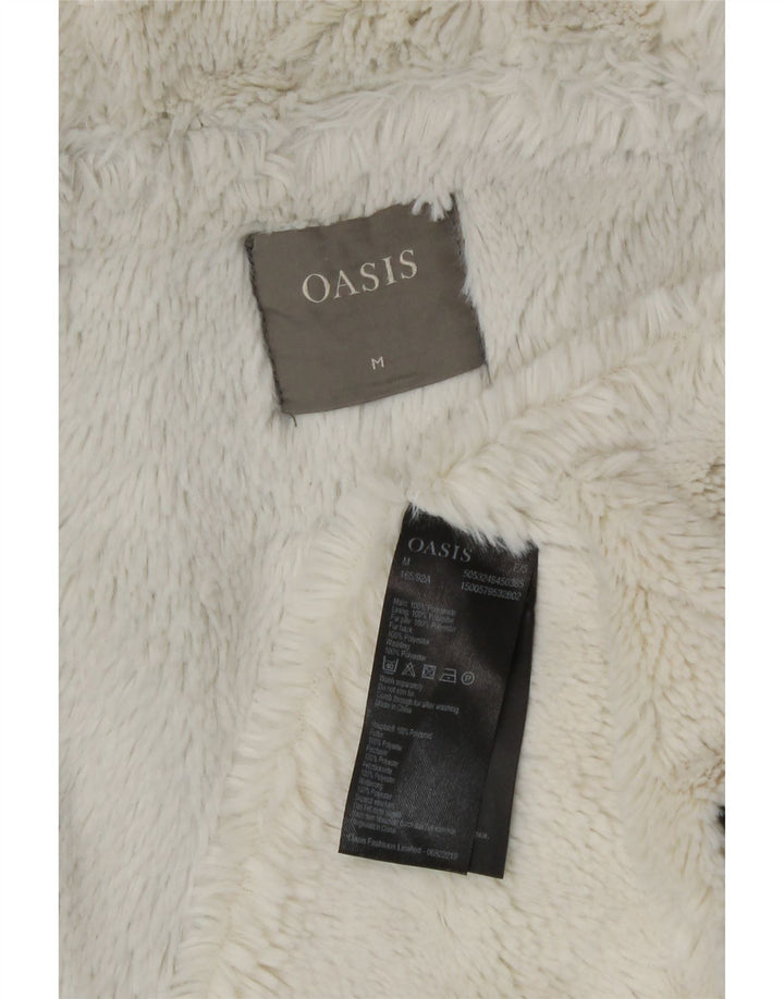Gilet foderato con cappuccio lungo da donna Oasis UK 14 Verde medio Poliammide