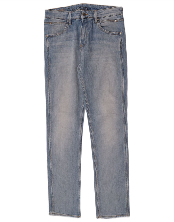 Jeans slim da uomo Calvin Klein W31 L32 cotone blu