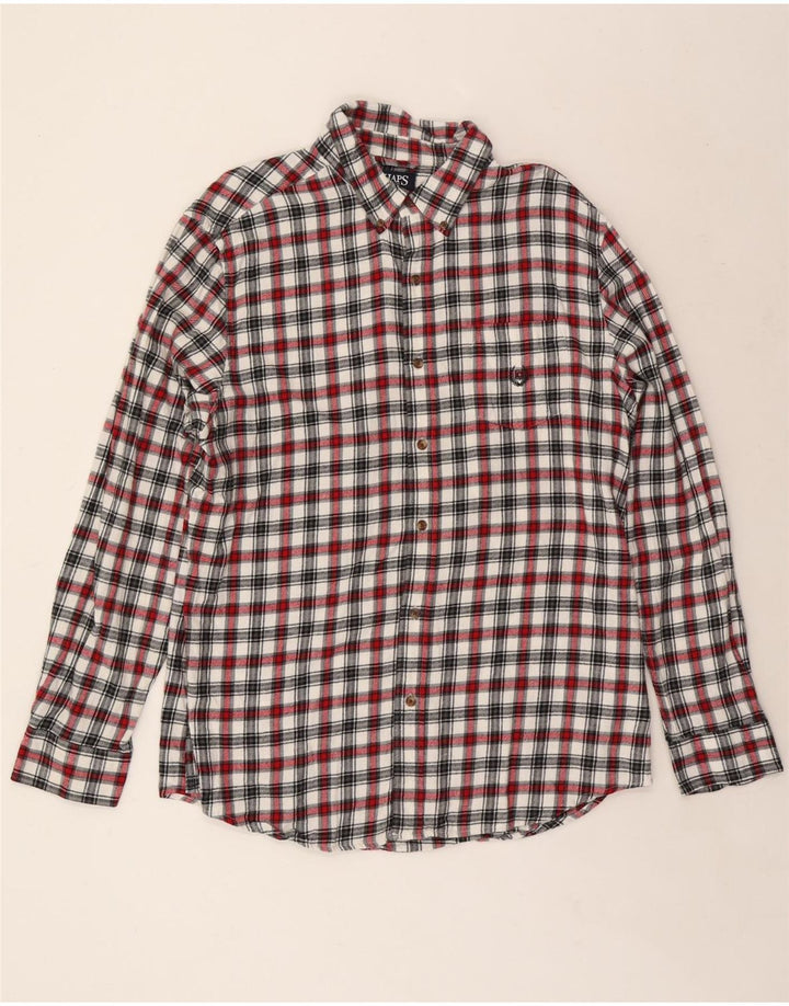 CHAPS Camicia da uomo in flanella di cotone a quadri multicolore grande