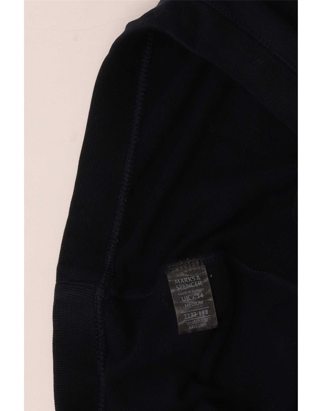 Pantaloni da tuta da donna Marks & Spencer UK 14 cotone blu navy medio