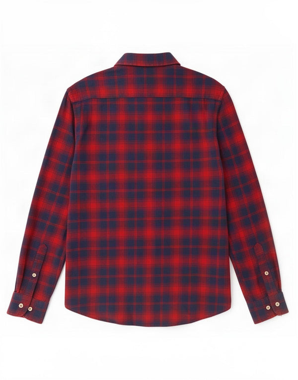 Carrera Camicia da uomo in flanella vestibilità regolare in cotone a quadri rosso medio