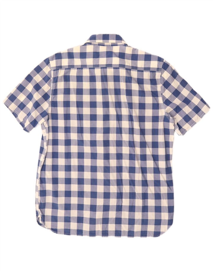 Camicia Levi's da uomo a maniche corte vestibilità standard in cotone a quadretti blu medio