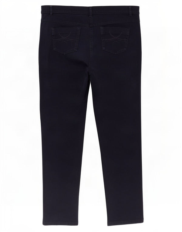Pantaloni casual slim da donna Marks & Spencer UK 18 XL W40 L30 Blu navy