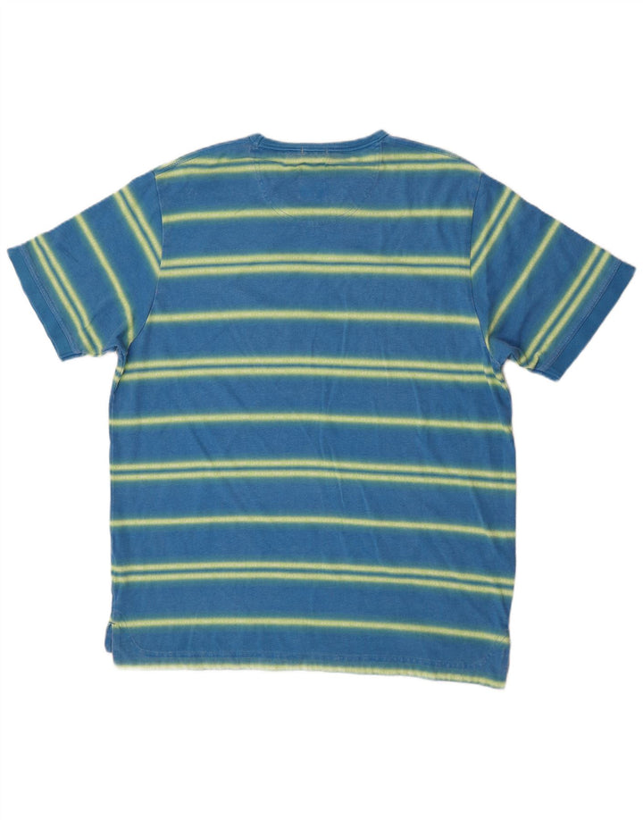 T-shirt da uomo Fat Face Top in cotone a righe blu grandi