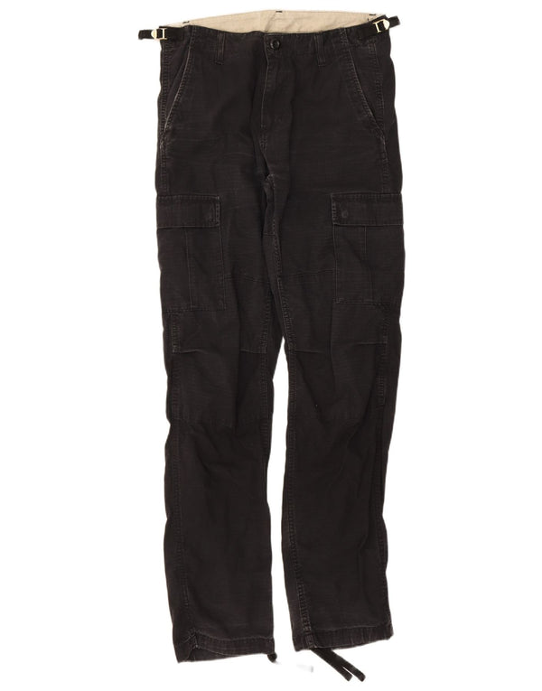 Pantaloni cargo dritti da uomo Carhartt W30 L32 cotone nero