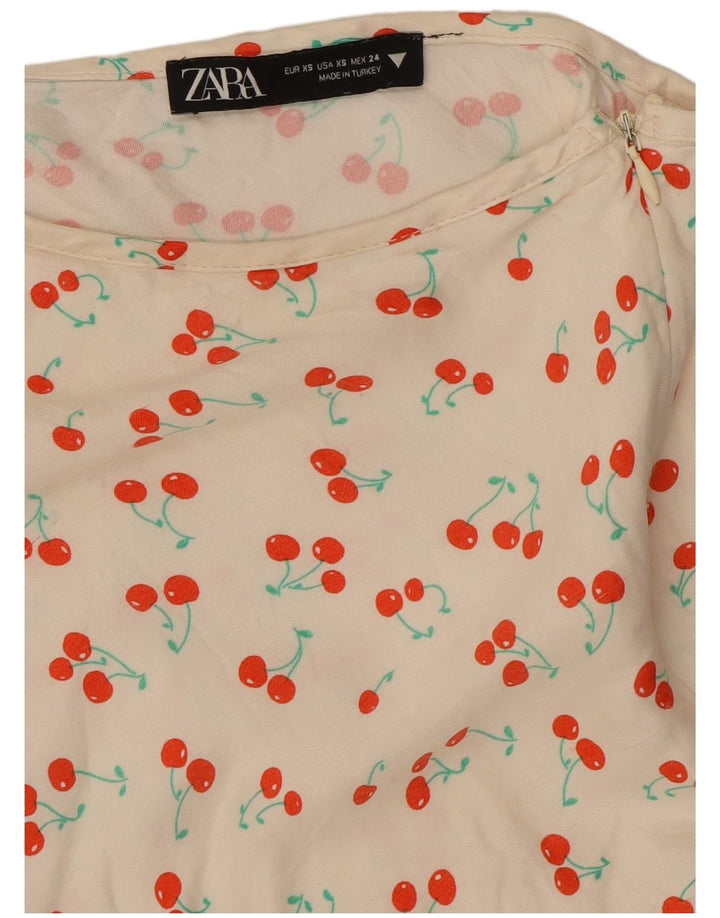 Minigonna Zara da donna con motivo astratto XS W24 bianca