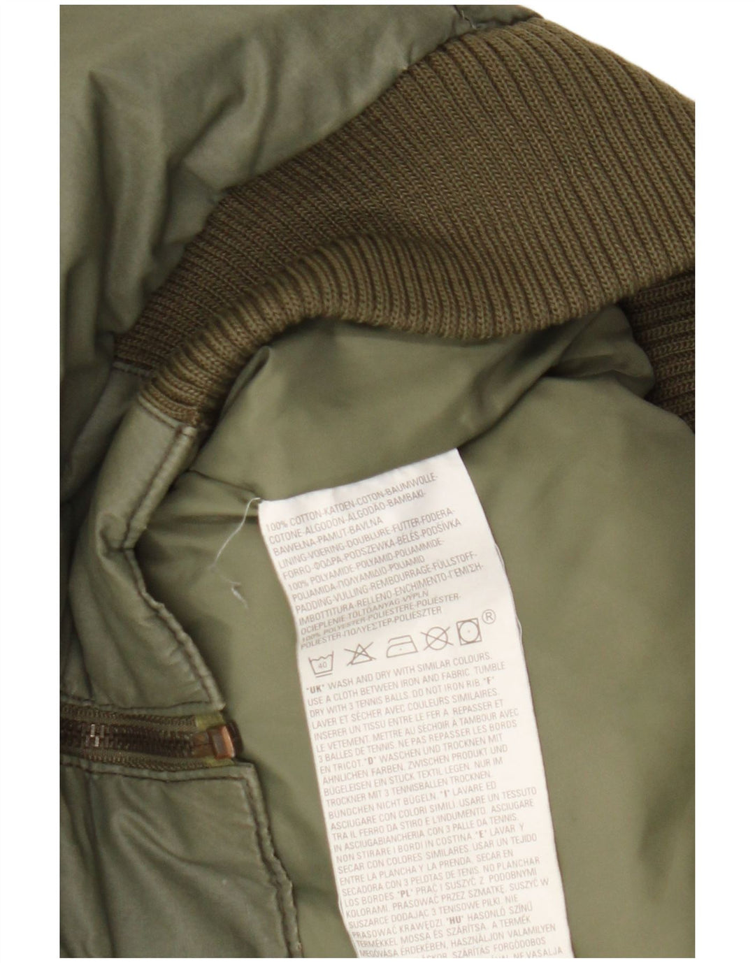 Gilet imbottito da uomo Levi's UK 40 grande cotone verde
