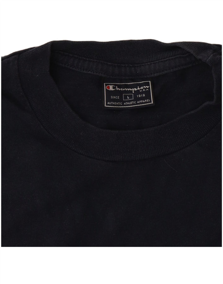T-shirt grafica da uomo Champion Top grande blu navy