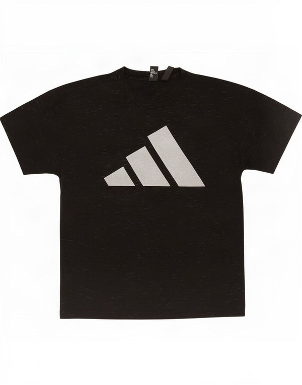T-shirt grafica da donna Adidas Top UK 8/10 piccola nera chiazzata