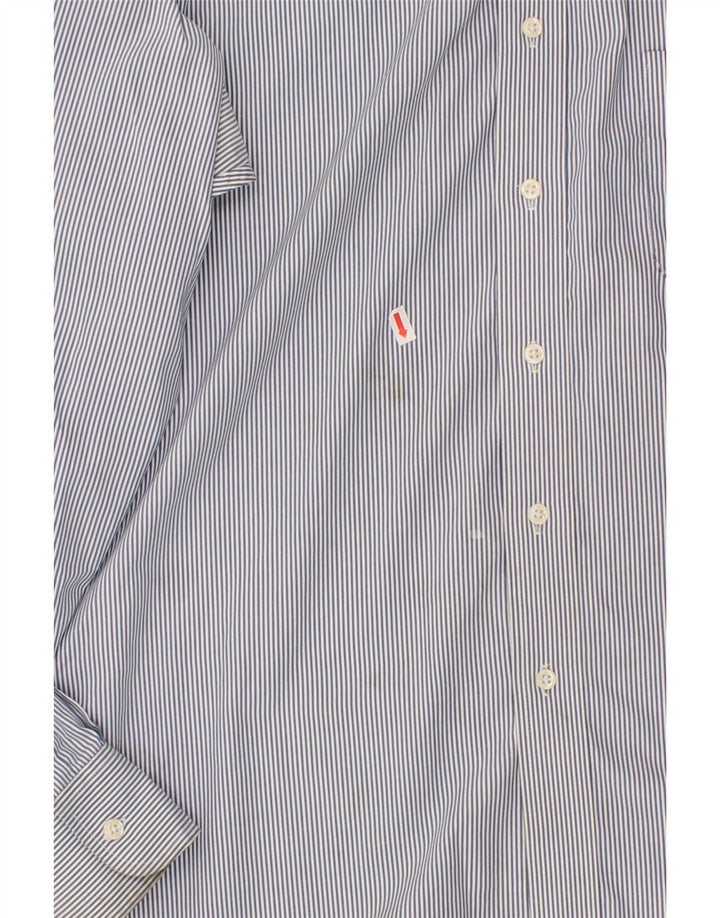 IZOD Mens Shirt Size 16 Large Blue Pinstripe Cotton Vintage Izod and Second-Hand Izod from Messina Hembry 