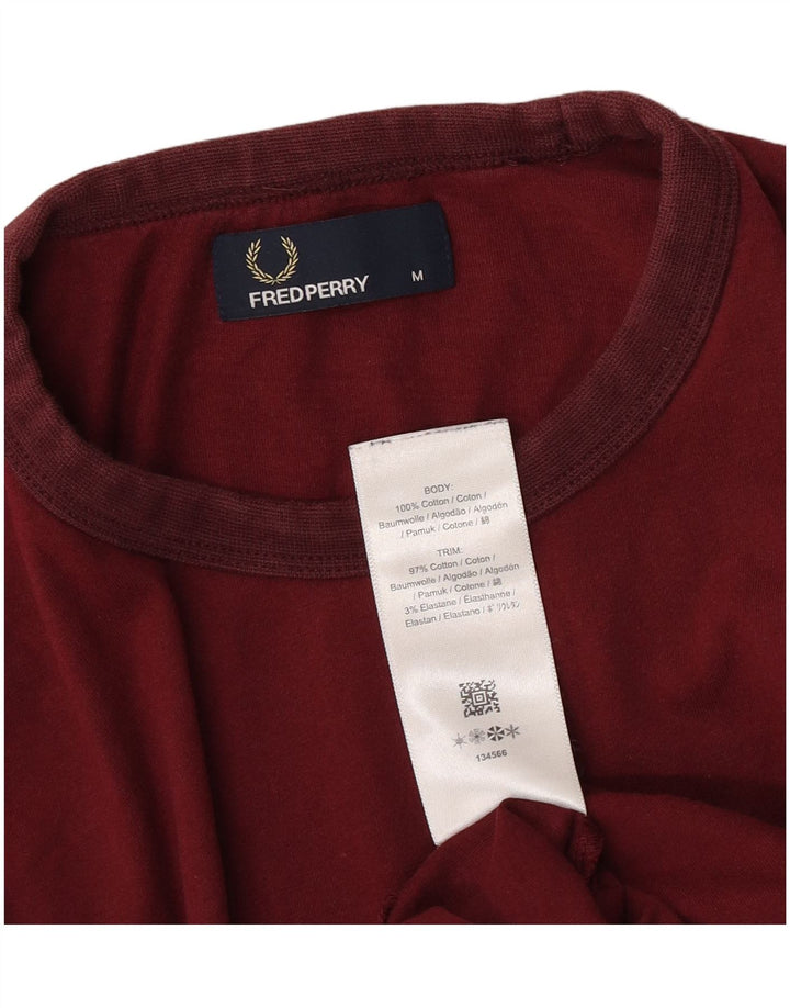 T-shirt da uomo Fred Perry Top in cotone bordeaux medio