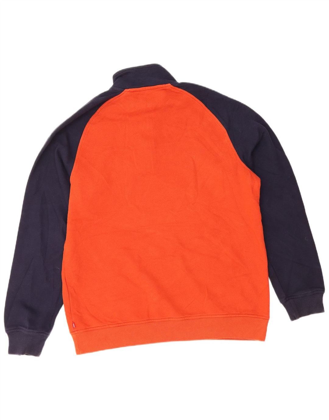 Felpa da uomo IZOD con zip e collo, in cotone color block arancione medio