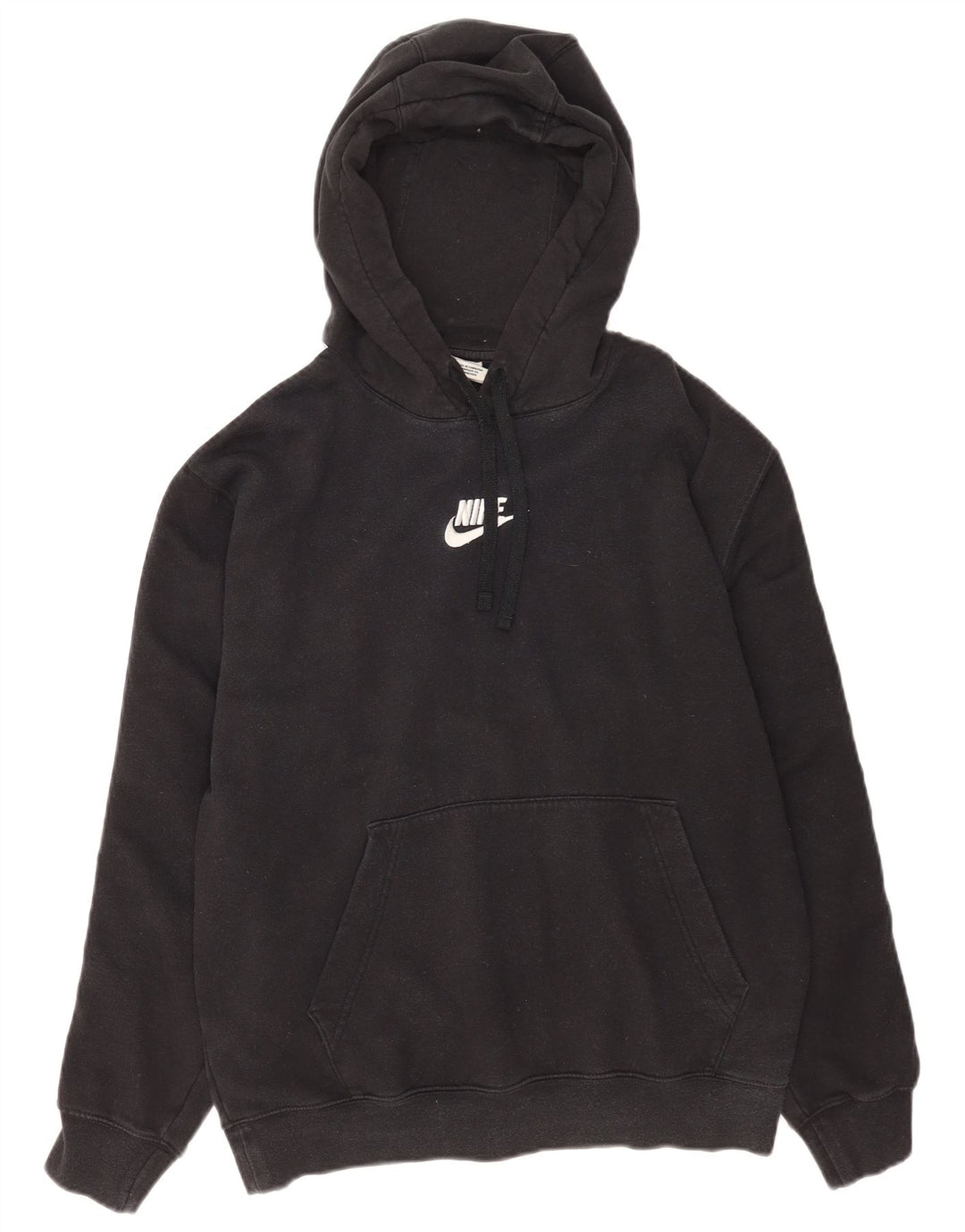 Felpa con cappuccio grafica Nike da uomo in cotone color block medio nero