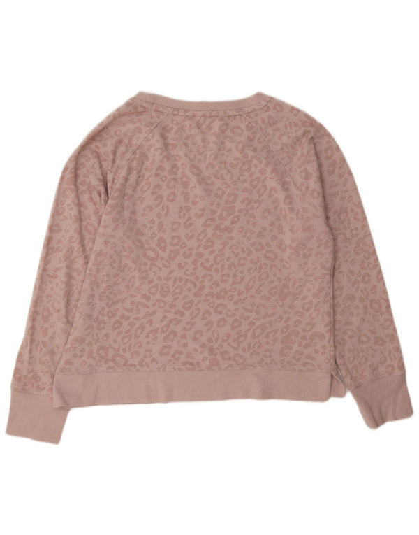 Felpa grafica da donna Calvin Klein, maglione UK 18 XL, stampa animalier rosa