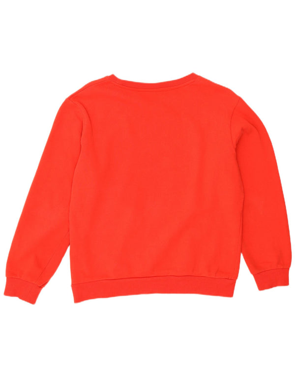 Felpa da donna Fila con vestibilità comoda con grafica, maglione UK 10, piccola, cotone rosso