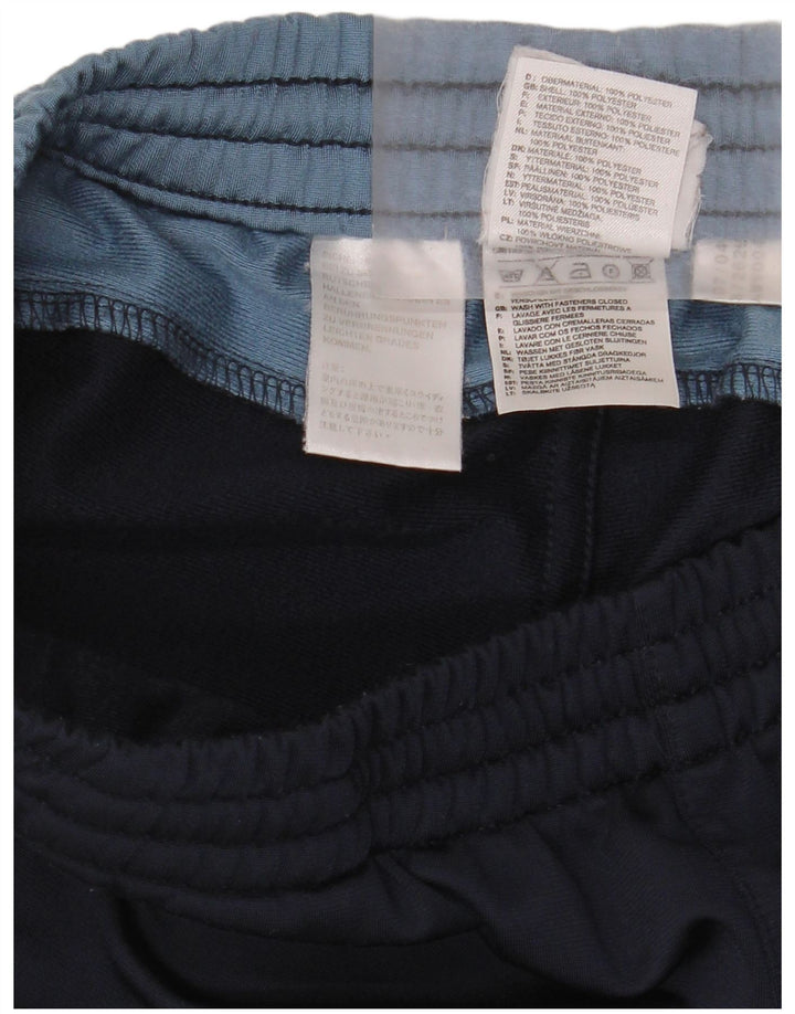 Pantaloni da tuta da uomo Adidas Small in poliestere color block blu navy