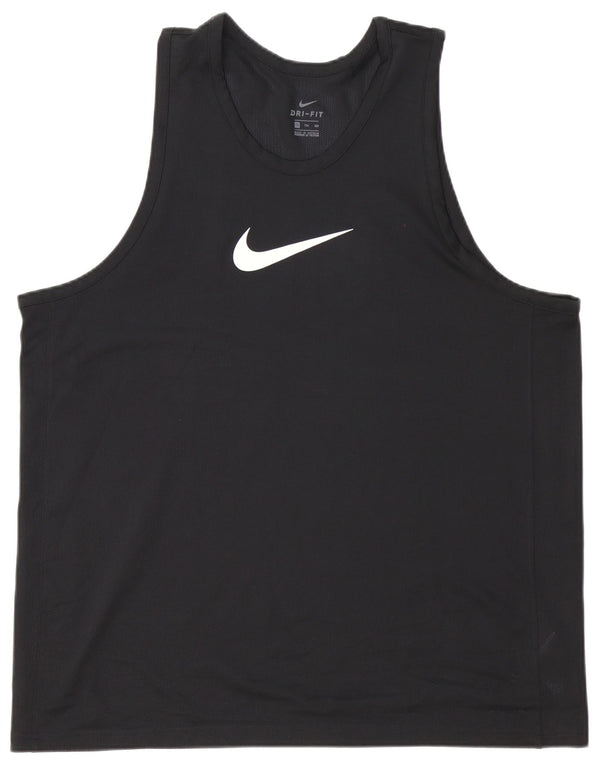 Canotta Nike Dri Fit da uomo 2XL nera in poliestere