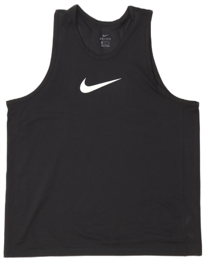 Canotta Nike Dri Fit da uomo 2XL nera in poliestere