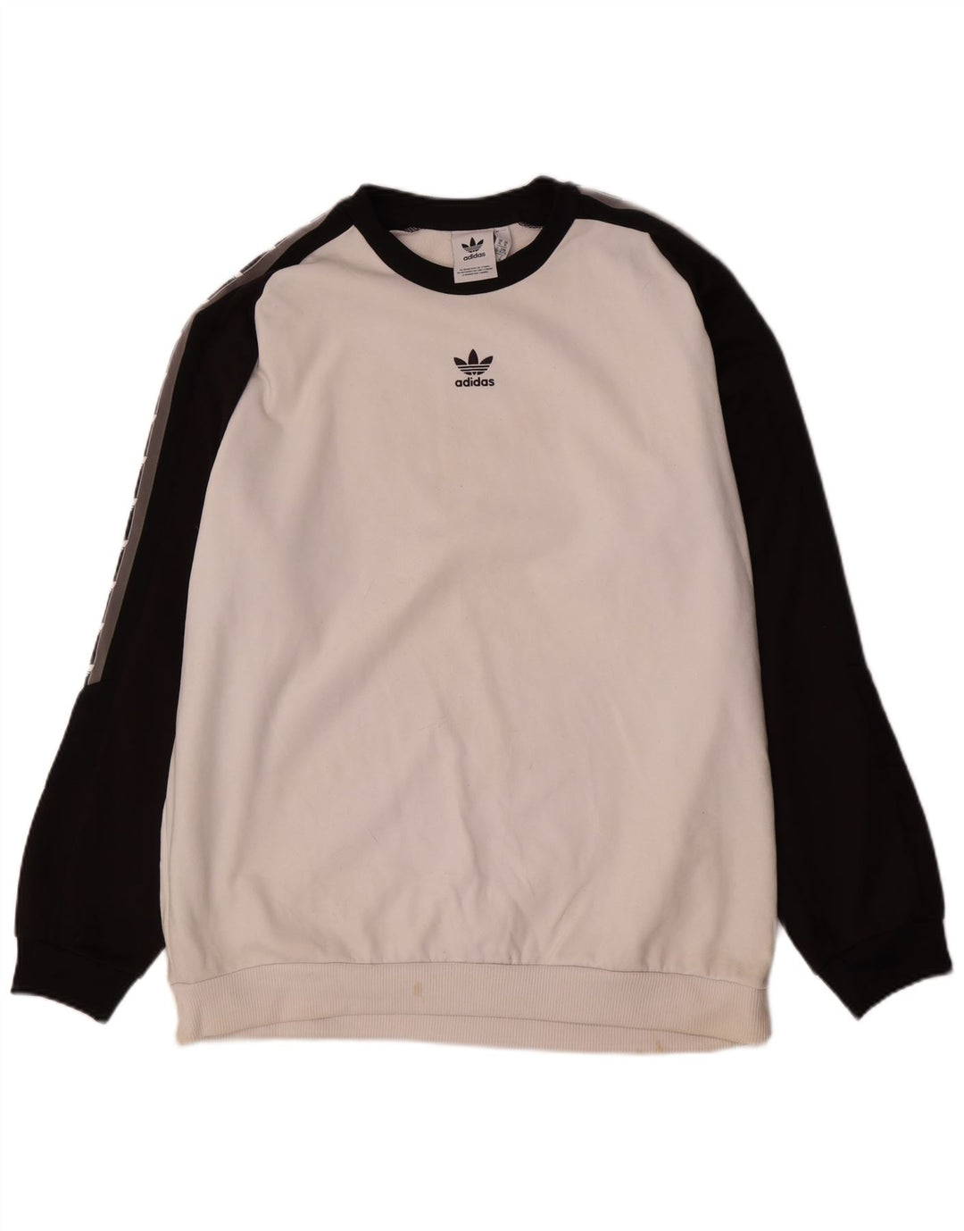 Felpa da uomo Adidas Jumper XL poliestere color block bianco