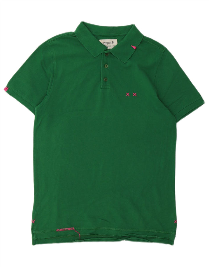 Polo da uomo Project in cotone verde medio