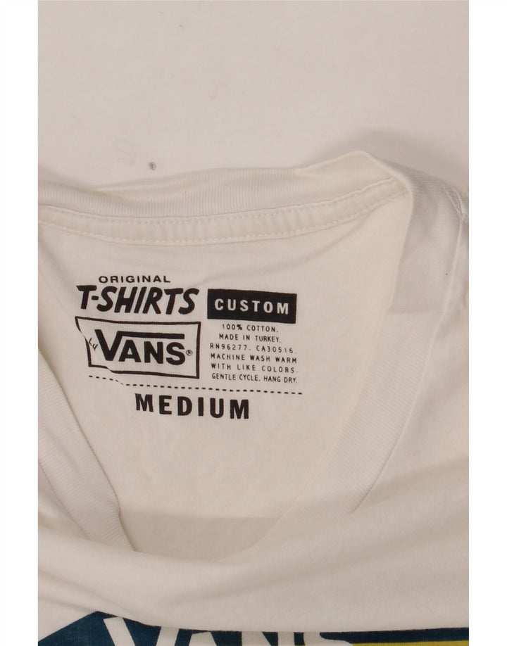 T-shirt grafica personalizzata da uomo VANS Top in cotone bianco medio
