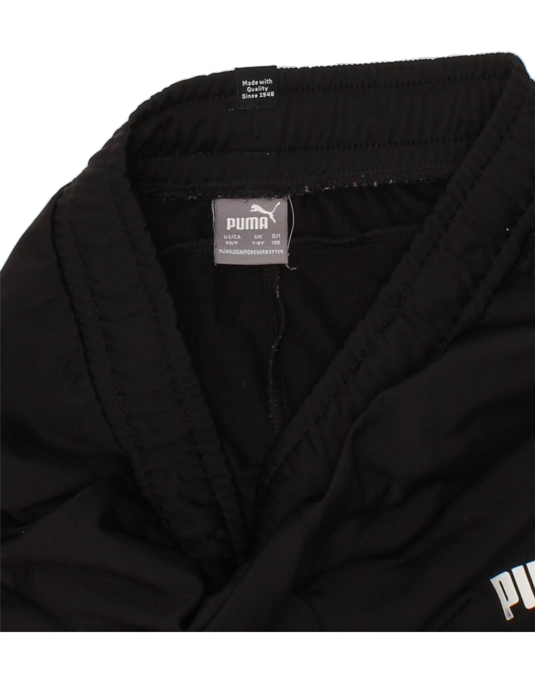 PUMA Boys Tracksuit Trousers Joggers 7-8 Years Small Black Vintage Puma and Second-Hand Puma from Messina Hembry 