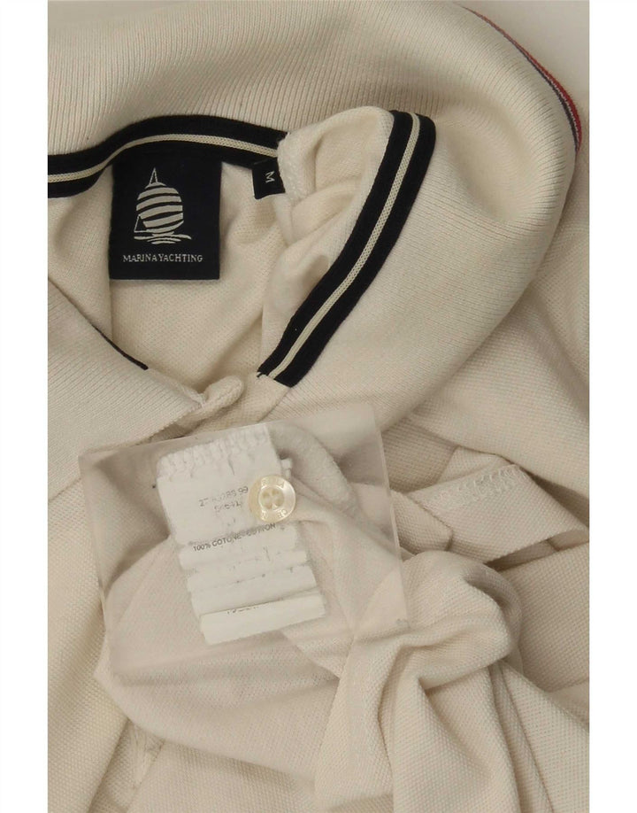 Polo da uomo Marina Yachting in cotone bianco medio