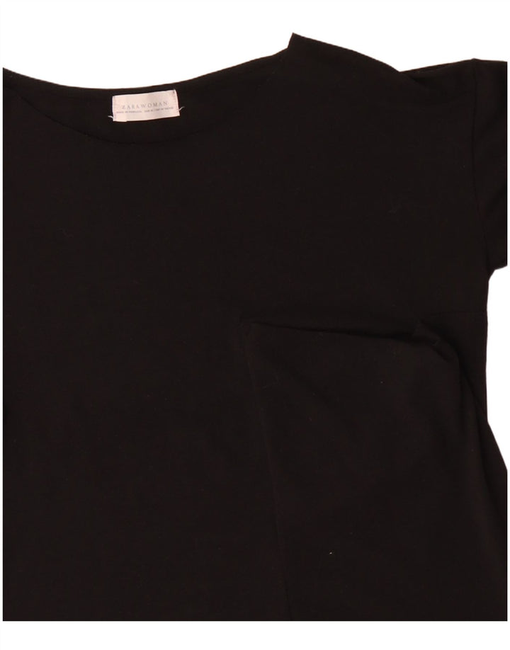 Top Zara da donna a maniche lunghe UK 14 medio nero