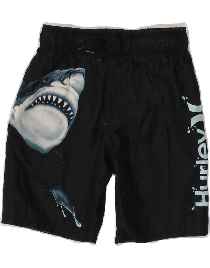 HURLEY Boys Graphic Swimming Shorts 3-4 Years  Black Polyester Vintage Hurley and Second-Hand Hurley from Messina Hembry 