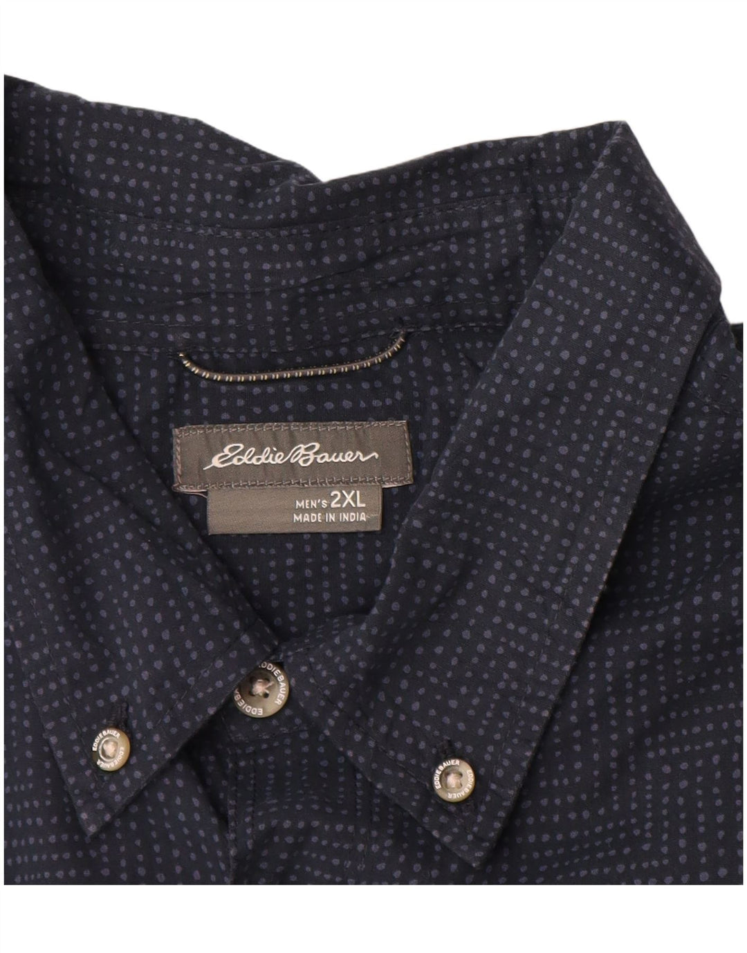 Camicia a maniche corte da uomo Eddie Bauer 2XL Blu navy maculato