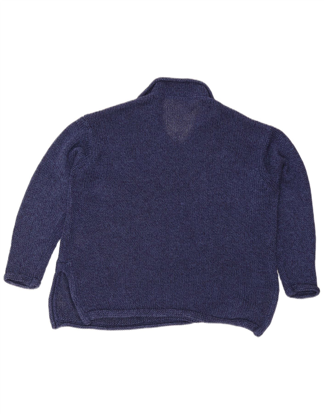 Maglione maglione collo alto da donna Marks & Spencer UK 12 medio blu navy