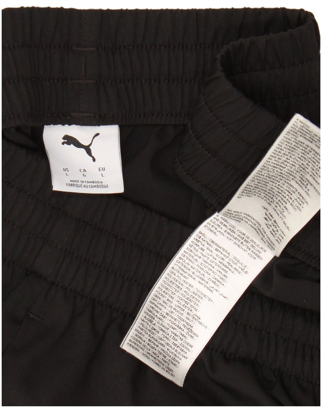 Pantaloncini sportivi da uomo Puma Large neri in poliestere