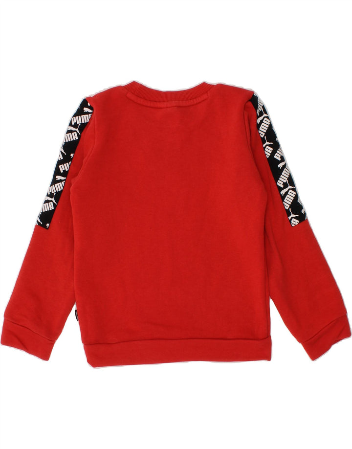 PUMA Boys Graphic Sweatshirt Jumper 3-4 Years Red Cotton Vintage Puma and Second-Hand Puma from Messina Hembry 
