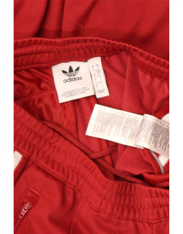 Pantaloni da tuta da uomo Adidas Small in cotone rosso