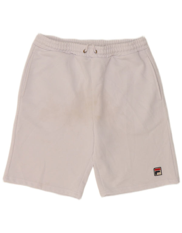 Pantaloncini sportivi Fila da uomo grandi in poliestere bianco