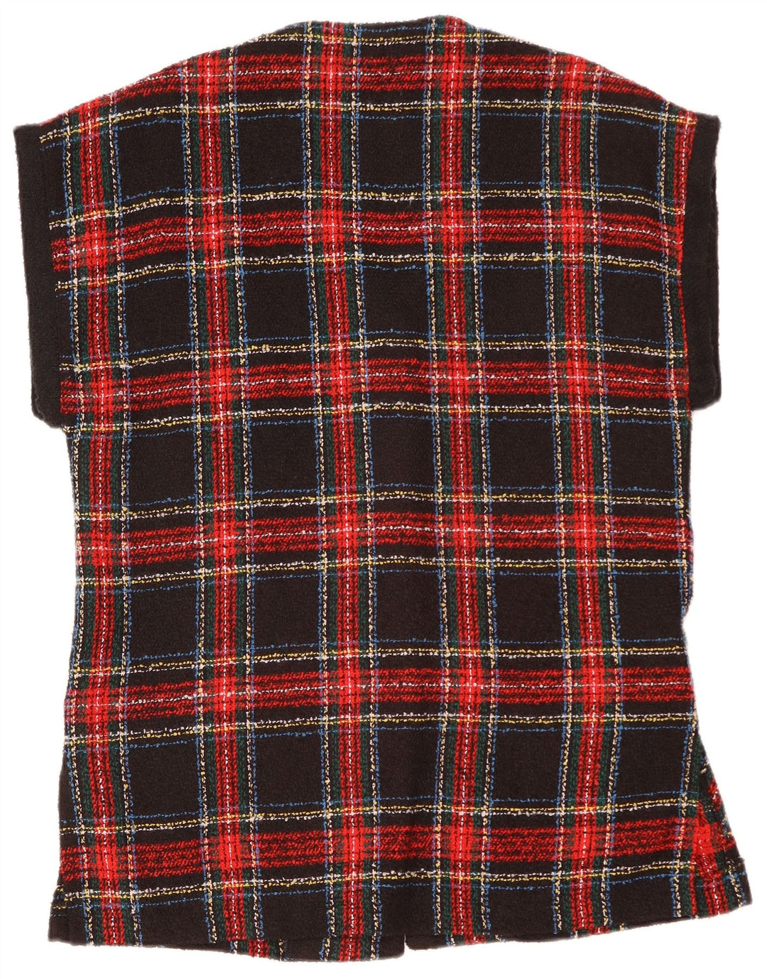 Giacca blazer oversize a 4 bottoni da donna VINTAGE UK 10 piccolo scozzese rosso