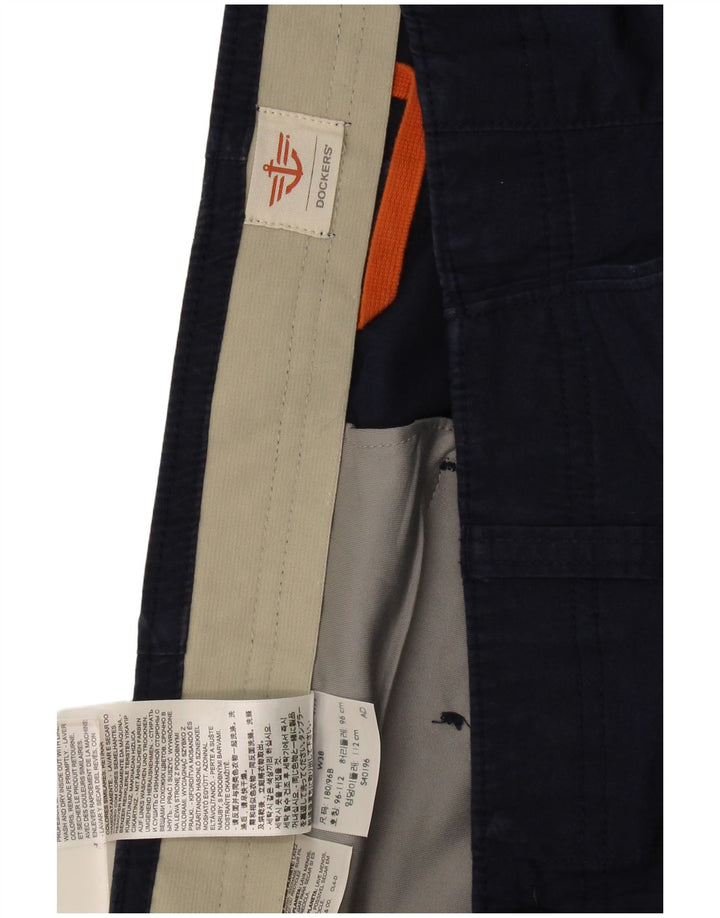 Pantaloncini chino da uomo Dockers W38 XL in cotone blu navy