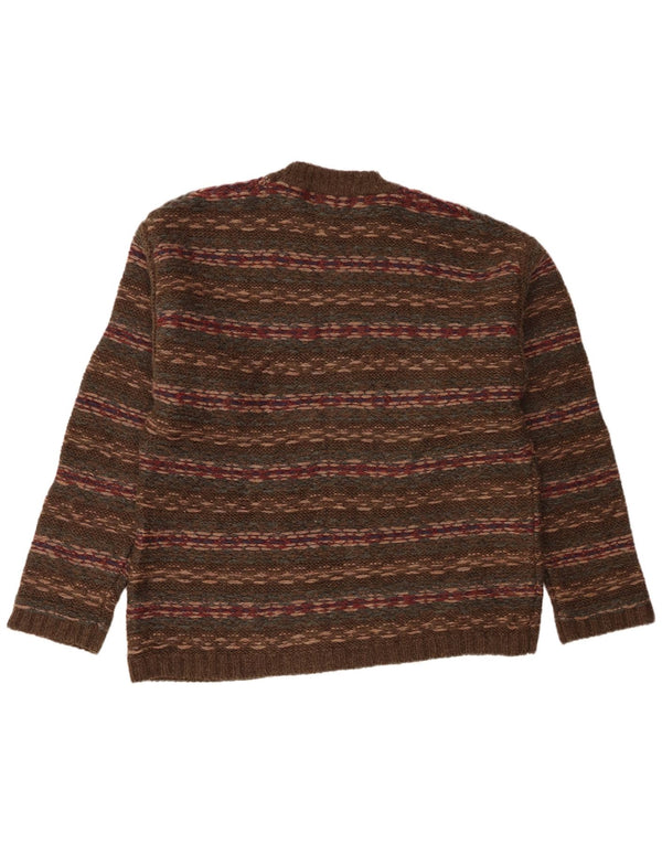 Eddie Bauer Maglione da uomo girocollo vestibilità regolare a righe grandi color kaki