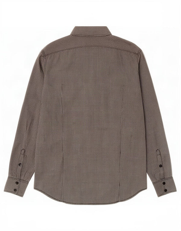 Camicia da uomo G-Star grande in cotone a quadretti grigio