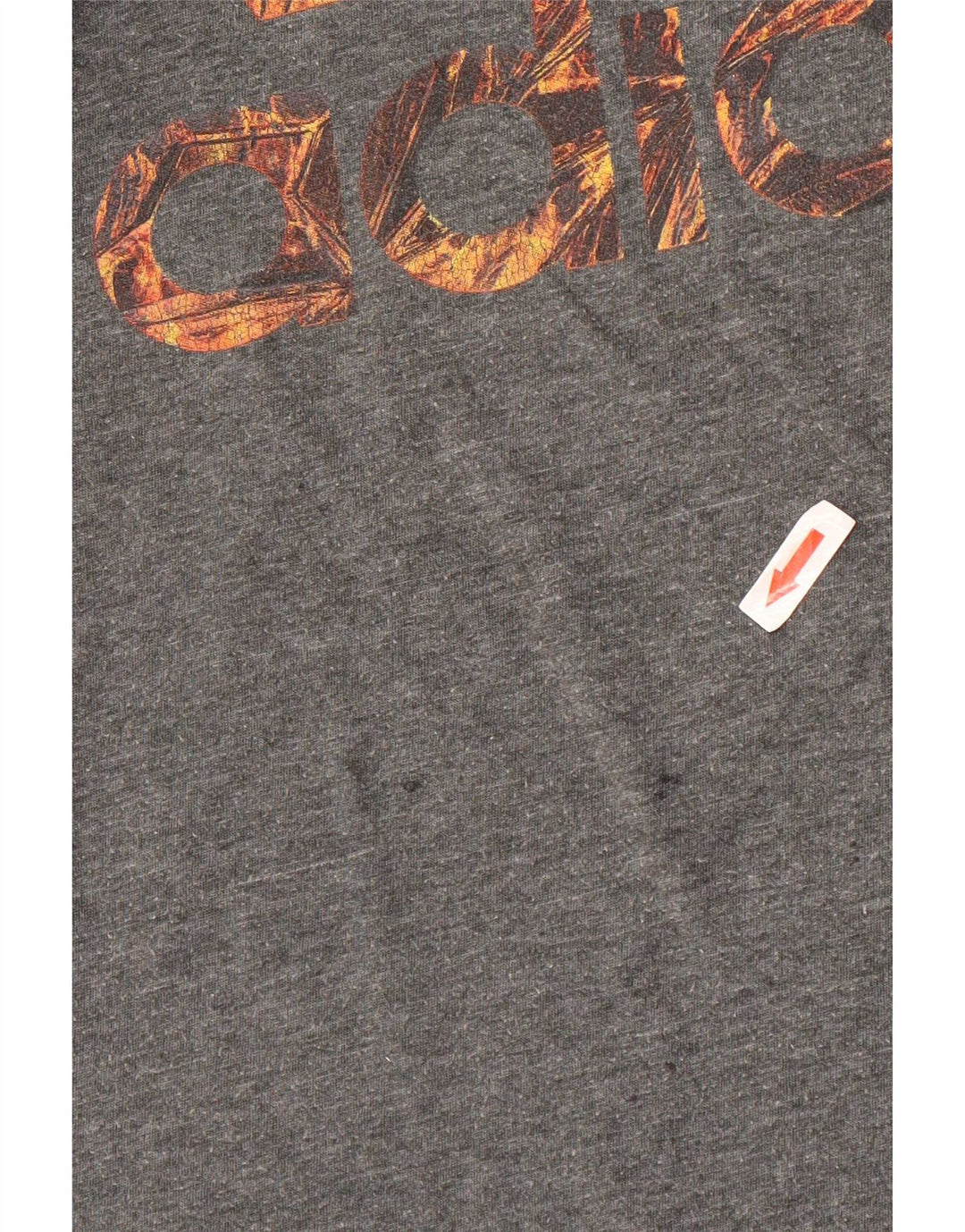 T-shirt grafica Adidas da uomo Climalite Top in poliestere chiazzato grigio medio