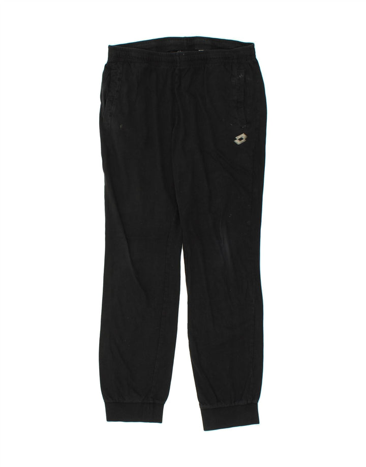 LOTTO Mens Tracksuit Trousers Joggers Medium Black Cotton Vintage Lotto and Second-Hand Lotto from Messina Hembry 