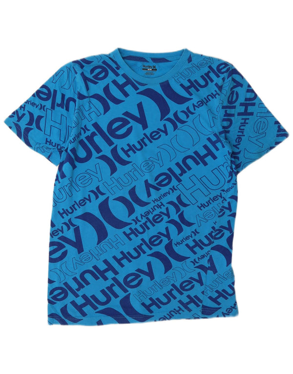 T-shirt grafica Hurley per ragazzi, 13-14 anni, in cotone blu