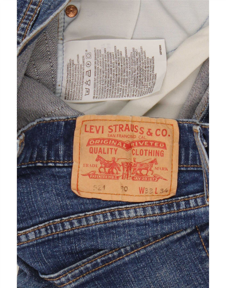 Levi's Uomo 521 Jeans dritti W33 L29 Cotone Blu